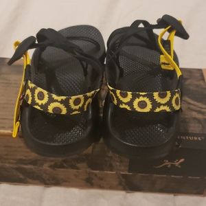checkered sunflower chacos